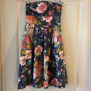 Floral Strapless Dress